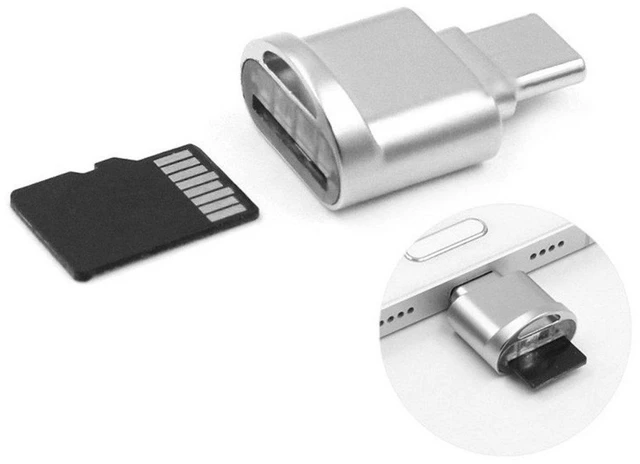 Alt view image 2 of 7 - AJMRTC USB-C USB 3.0 Card Reader Adapter, Portable Type-C OTG Reader for SD, SDXC, Micro SD TF Memory Cards, 5Gbps High Speed for Camera, Laptop, Tablet, Smartphone