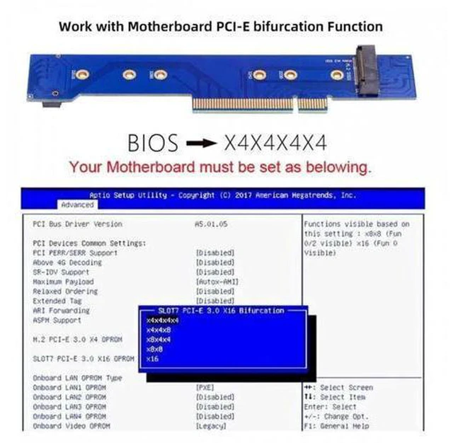 Alt view image 4 of 7 - AJMRTC Low Profile Dual M.2 NVMe M-Key SSD PCIe Gen4 x8 RAID Adapter Card, 2-Slot PCIe 4.0 x8 Expansion Card, Supports RAID 0 / RAID 1 / JBOD, Fits PCIe x8 x16 Slot, 2242 2260 2280 NVMe SSD for Server