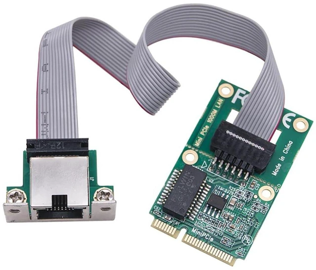 Main image of AJMRTC M.2 A+E / Mini PCIe to RJ45 Gigabit Ethernet Network Card, Bent Pin Design, Single Port 10/100/1000Mbps LAN Adapter for Server, Industrial PC, NAS, Soft Router