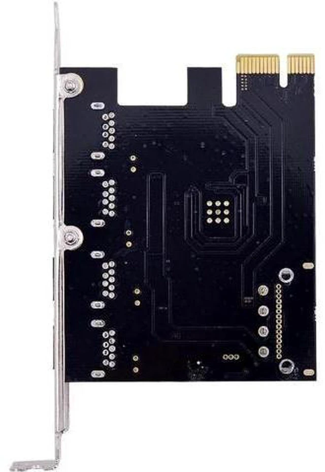 Alt view image 5 of 5 - AJMRTC 4 Port PCI-E USB 3.0 Expansion Card, PCIe x1 USB3.0 Hub Adapter, 5Gbps SuperSpeed, with Full & Low Profile Bracket, SATA 15Pin Auxiliary Power for Desktop PC, NAS, Workstation