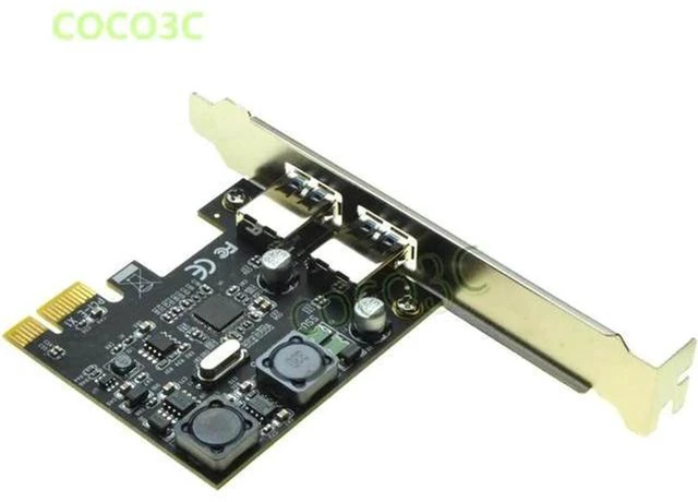 Alt view image 2 of 5 - AJMRTC NEC UPD720202 PCIe 2-Port USB 3.0 Controller Card, SuperSpeed 5Gbps PCI Express x1 Expansion Adapter for Desktop PC, External HDD, Camera, USB Peripherals