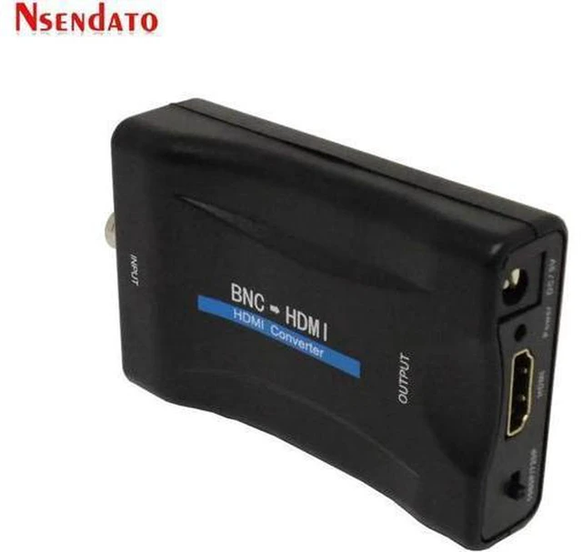 Alt view image 6 of 6 - AJMRTC BNC to HDMI Converter Adapter, CVBS Analog Coaxial Video + 3.5mm Audio to HDMI, Switchable 720P / 1080P Output, PAL NTSC Auto Detect, Plug and Play for CCTV Security Camera, Surveillance DVR