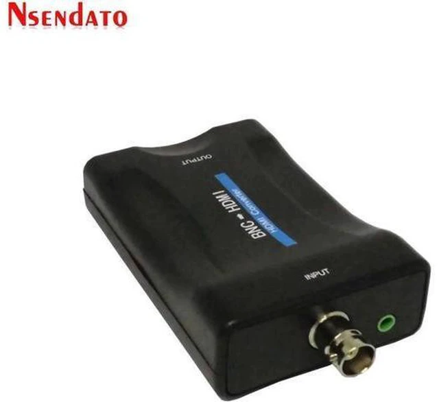 Alt view image 2 of 6 - AJMRTC BNC to HDMI Converter Adapter, CVBS Analog Coaxial Video + 3.5mm Audio to HDMI, Switchable 720P / 1080P Output, PAL NTSC Auto Detect, Plug and Play for CCTV Security Camera, Surveillance DVR