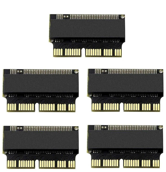 Main image of AJMRTC M.2 NGFF M-Key NVMe PCIe x4 SSD Adapter Card 5 Pack, Upgrade Converter for MacBook Air Pro 2013 2014 2015 A1465 A1466 A1502 A1398, 12+16Pin Proprietary SSD Slot Replacement