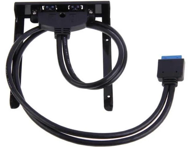 Alt view image 3 of 6 - AJMRTC PCIe USB 3.0 Expansion Card Kit with 3.5" Floppy Bay 2-Port Front Panel, SuperSpeed 5Gbps Internal Header Adapter for Desktop PC Case, UASP Supported