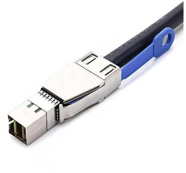 Alt view image 3 of 6 - AJMRTC Mini SAS HD SFF-8644 External to SFF-8643 Internal Cable, 1m / 3.3ft 12Gbps SAS 3.0 High Speed Data Cord for Server, RAID Controller, HBA, JBOD Storage Array, HDD SSD Backplane Connection