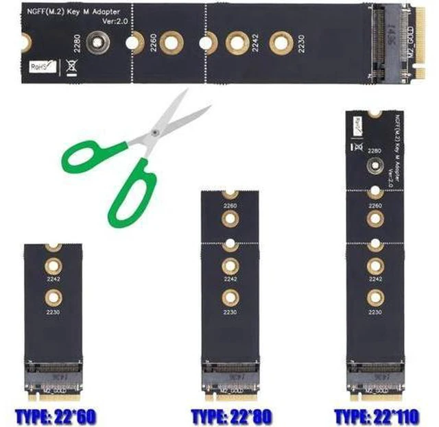 Alt view image 2 of 5 - AJMRTC M.2 NGFF M Key PCIe Extender Adapter, 4-Layer PCB PCI Express Riser Expansion Card for NVMe AHCI SSD, 2260 2280 M.2 to PCIe x4 Slot Converter for Desktop PC, Storage Upgrade, Case Modding