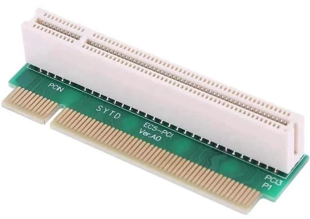Alt view image 2 of 5 - AJMRTC 32-bit PCI 90 Degree Right Angle Riser Extension Card, Forward / Reverse Selectable Male to Female PCI Adapter for 1U Rack Chassis, Industrial IPC Legacy PCI Card Space Saving Converter