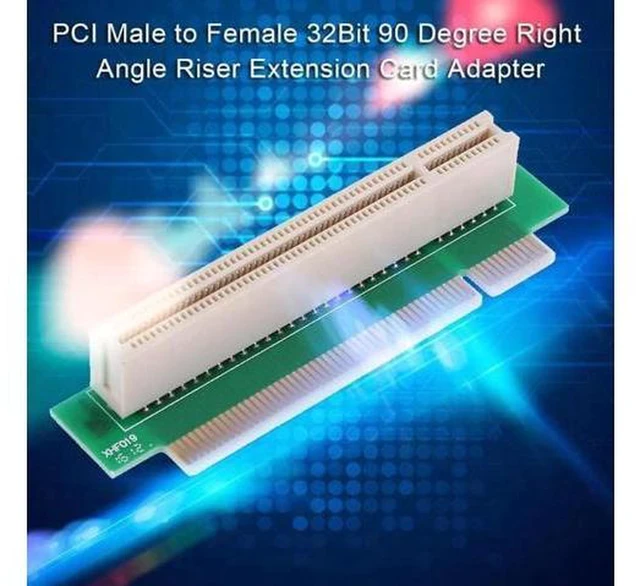 Alt view image 4 of 5 - AJMRTC 32-bit PCI 90 Degree Right Angle Riser Extension Card, Forward / Reverse Selectable Male to Female PCI Adapter for 1U Rack Chassis, Industrial IPC Legacy PCI Card Space Saving Converter