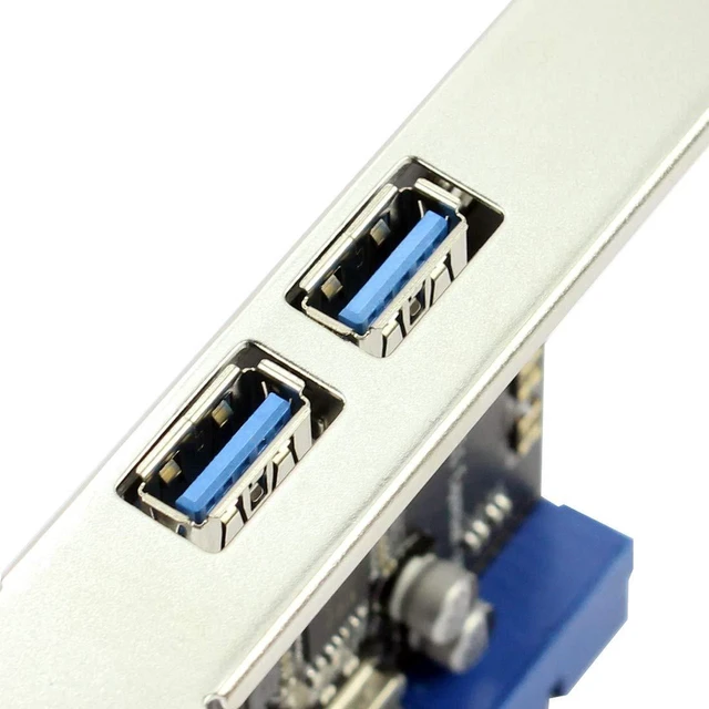 Alt view image 5 of 7 - AJMRTC PCIe x1 USB 3.0 Expansion Card, 2 Ports 5Gbps, Internal 19Pin / 20Pin Front Panel Header, PCI Express Adapter Compatible with X1/X4/X8/X16 Slot for Windows XP 7 8 8.1 10 Desktop PC Storage