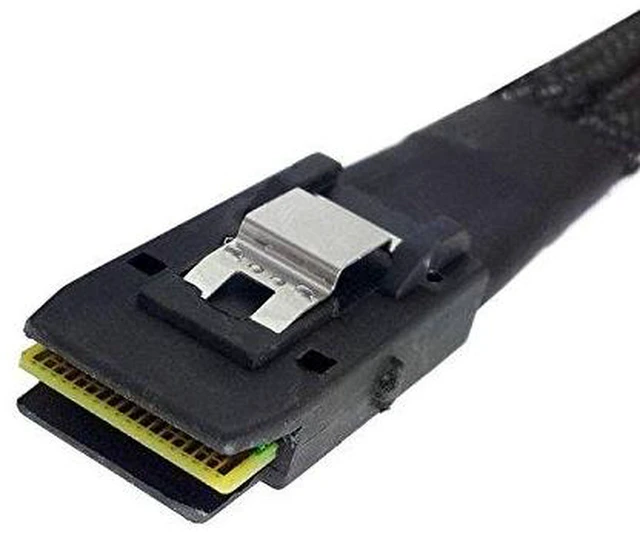 Alt view image 5 of 7 - AJMRTC 1m Internal Mini SAS 36Pin SFF-8087 Host to 4x SFF-8482 SAS Hard Drive Target Breakout Cable, 6Gbps SAS 2.0 Data Cord for RAID Controller, HBA Card, Server HDD Backplane Connection