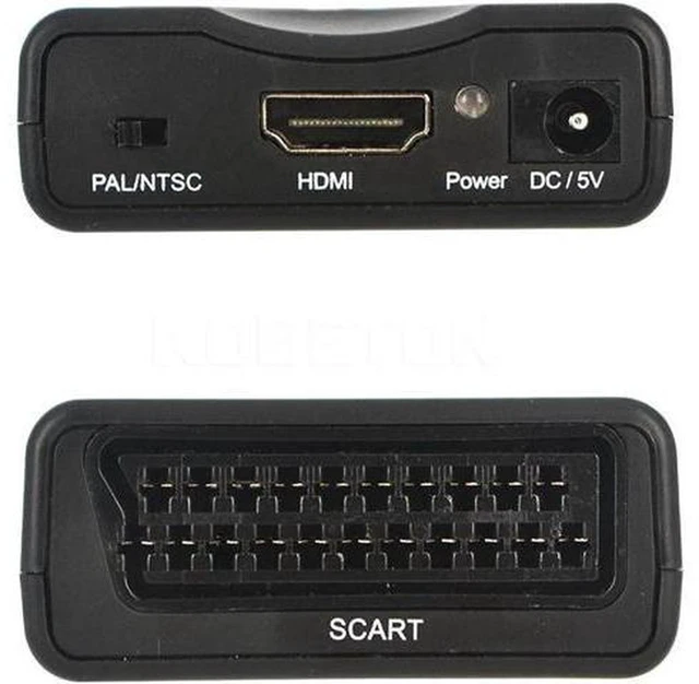Alt view image 5 of 5 - AJMRTC 1080P HDMI to SCART Converter Adapter, HDMI Input to SCART Output Video Audio Upscale Converter for HD Receiver, DVD Player, Old TV, Set Top Box