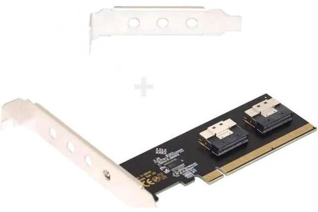 Alt view image 5 of 7 - AJMRTC Dual Slimline SFF-8654 x8 to 4 NVMe PCIe 3.0 4.0 VROC RAID Adapter Card, SlimSAS Hyper Expansion Card for NVMe SSD Array, Requires PCIe Bifurcation