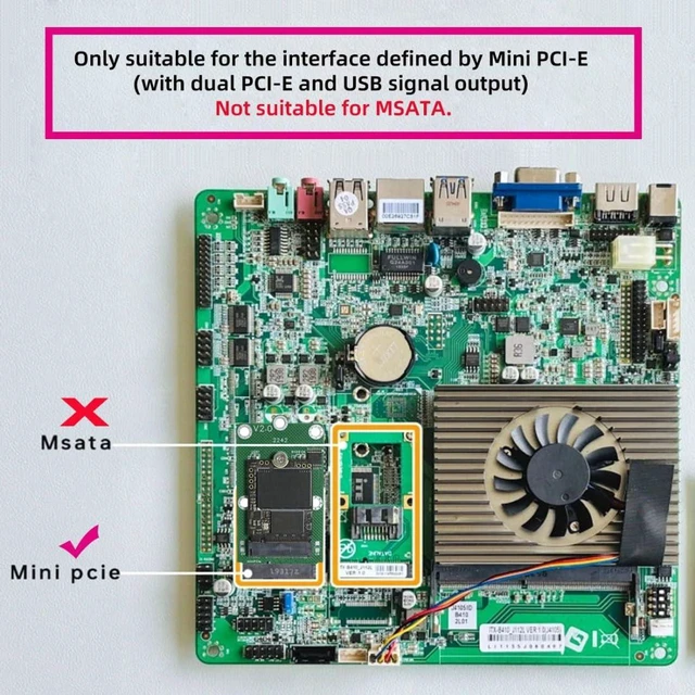 Alt view image 3 of 7 - AJMRTC 2 in 1 Mini PCI-E Expansion Adapter Card, M.2 NVMe M-Key SSD + Micro SD TF Card Reader Combo, mSATA Interface Not Supported, for Industrial Motherboard NAS