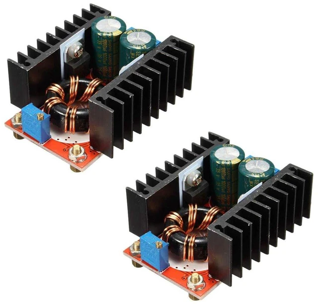 Main image of AJMRTC 2Pcs DC-DC Boost Converter, 10-32V Input to 12-35V Adjustable Output, 150W 6A Step Up Voltage Regulator Power Module