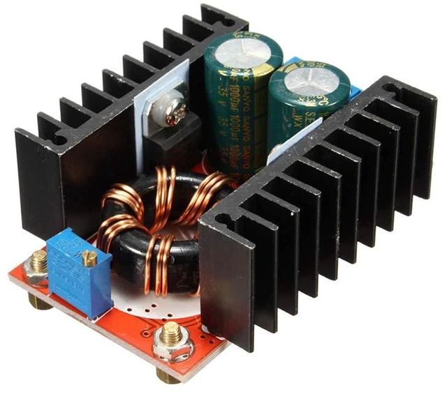 Alt view image 4 of 6 - AJMRTC 2Pcs DC-DC Boost Converter, 10-32V Input to 12-35V Adjustable Output, 150W 6A Step Up Voltage Regulator Power Module
