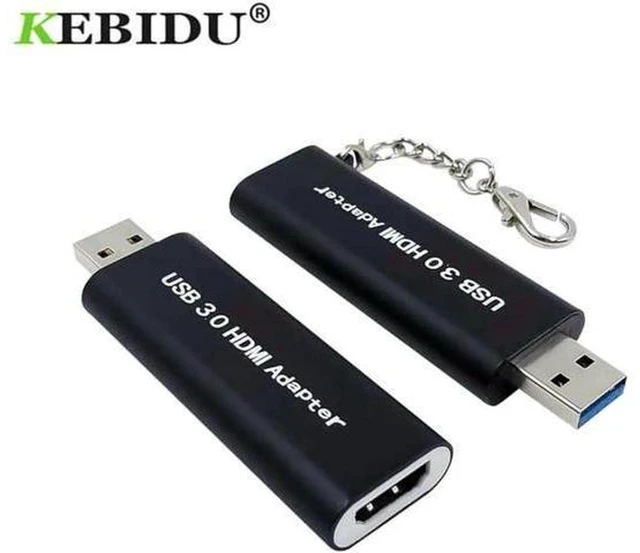 Main image of AJMRTC USB 3.0 to HDMI Converter Adapter, Mini Keychain Portable Design, 1080P 1920*1080 HD Video Audio Output, External Graphics Dongle for Windows Laptop PC