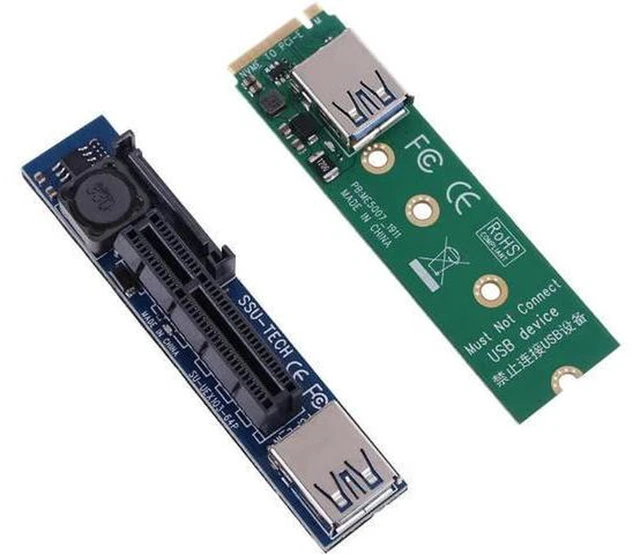 Alt view image 3 of 5 - AJMRTC M.2 NVMe Key M to PCIe X4 Expansion Adapter Card, NGFF M-Key Riser Port Converter for PCIe Graphics Card and PCIe X4 Devices