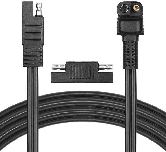 Main image of AJMRTC 90 Degree Right Angle SAE to SAE Extension Cable, 0.9M 12AWG Heavy Duty Quick Disconnect DC Power Wire Harness for Solar Panel, Motorcycle, RV, Battery Charger