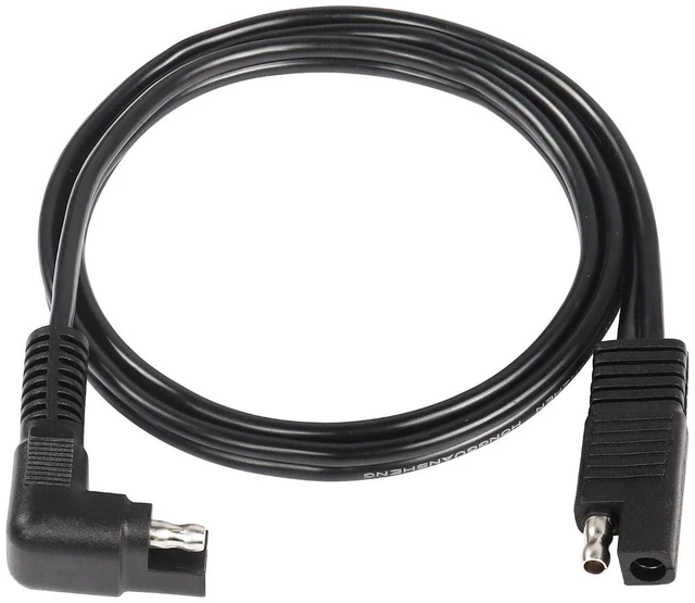 Alt view image 3 of 7 - AJMRTC 90 Degree Right Angle SAE to SAE Extension Cable, 0.9M 12AWG Heavy Duty Quick Disconnect DC Power Wire Harness for Solar Panel, Motorcycle, RV, Battery Charger