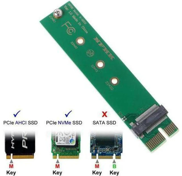 Main image of AJMRTC PCIe 3.0 x1 to M.2 NGFF M-Key Vertical Adapter Card, Supports NVMe & AHCI M.2 SSD, Vertical Mount Riser for Desktop PC Storage Expansion