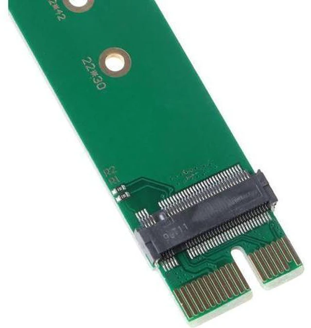 Alt view image 2 of 4 - AJMRTC PCIe 3.0 x1 to M.2 NGFF M-Key Vertical Adapter Card, Supports NVMe & AHCI M.2 SSD, Vertical Mount Riser for Desktop PC Storage Expansion