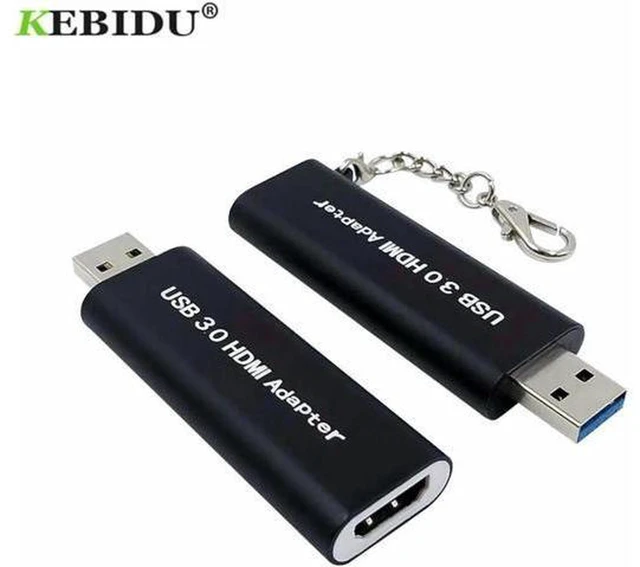 Alt view image 2 of 6 - AJMRTC Mini Keychain USB 3.0 to HDMI Converter Adapter, 1080P 1920*1080 HD External Graphics Dongle, Portable Video Audio Output Adapter for Windows Laptop Desktop PC