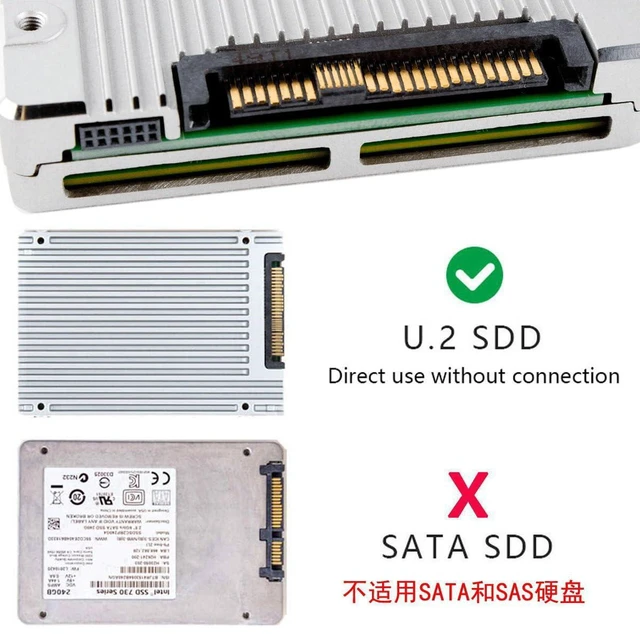 Alt view image 3 of 7 - AJMRTC U.2 SFF-8639 SSD to PCIe 3.0 X4 Adapter Kit, NVMe PCIe Storage Converter Card, Compatible with Motherboard, Intel 750 Series U.2 & M.2 U.2 NVMe SSD