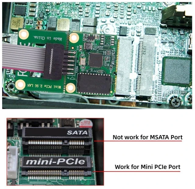 Alt view image 6 of 7 - AJMRTC Mini PCI-E to RJ45 2.5G Ethernet Network Adapter, 2500Mbps Gigabit LAN Card, 10/100/1000/2500 Base-T NIC for Win XP, Vista, 7, 8, 10, Linux, MacOS Embedded Industrial PC