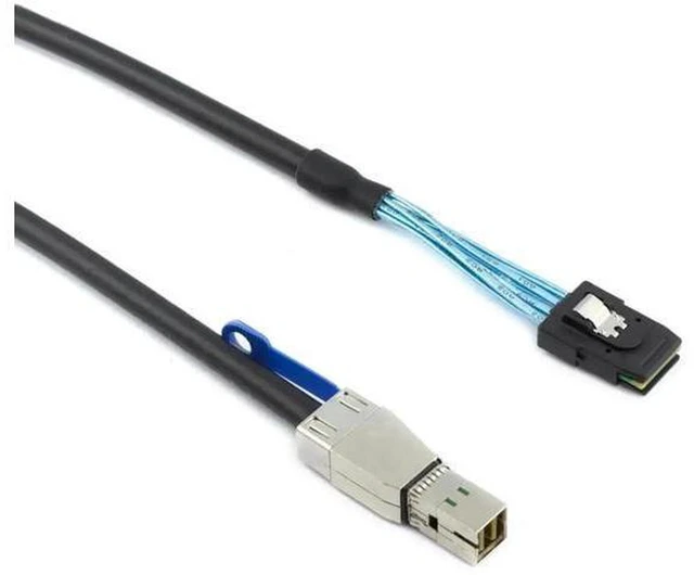 Alt view image 3 of 4 - AJMRTC Active Mini SAS HD SFF-8644 to SFF-8087 Server Stacking Cable With IC, SAS 3.0 12Gbps High Speed Enterprise Storage Cable for RAID HBA JBOD DAS Backplane Connection