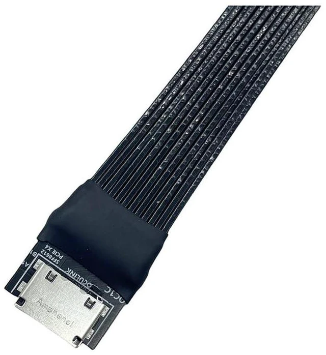 Alt view image 6 of 7 - AJMRTC M2OC1C 25CM PCIe 4.0 X4 Extension Cable, M.2 M-Key NVMe NGFF to OCuLink SFF-8611 4i SFF-8612 External Gen4 Adapter Cable for eGPU, U.2 U3 NVMe SSD, Mini PC Dock
