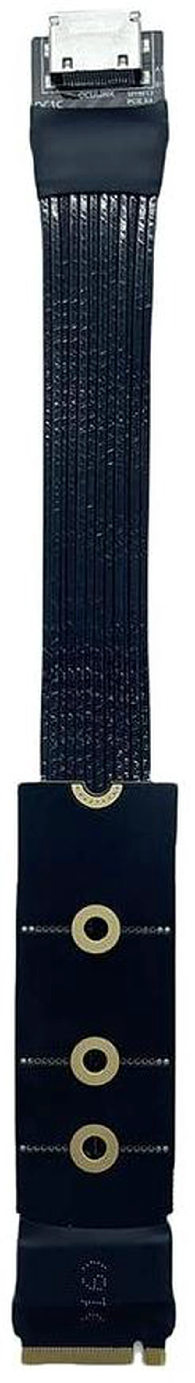 Alt view image 5 of 7 - AJMRTC M2OC1C 25CM PCIe 4.0 X4 Extension Cable, M.2 M-Key NVMe NGFF to OCuLink SFF-8611 4i SFF-8612 External Gen4 Adapter Cable for eGPU, U.2 U3 NVMe SSD, Mini PC Dock