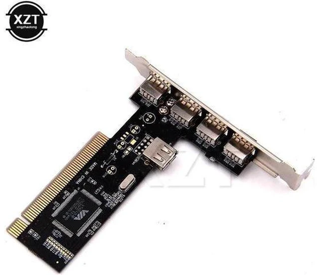 Alt view image 2 of 5 - AJMRTC VIA Chipset PCI USB 2.0 Controller Card, 4 External USB-A Ports, 480Mbps High Speed PCI Hub Expansion Adapter, Hot-Swap for Old Desktop PC, Industrial Control, Legacy Windows System