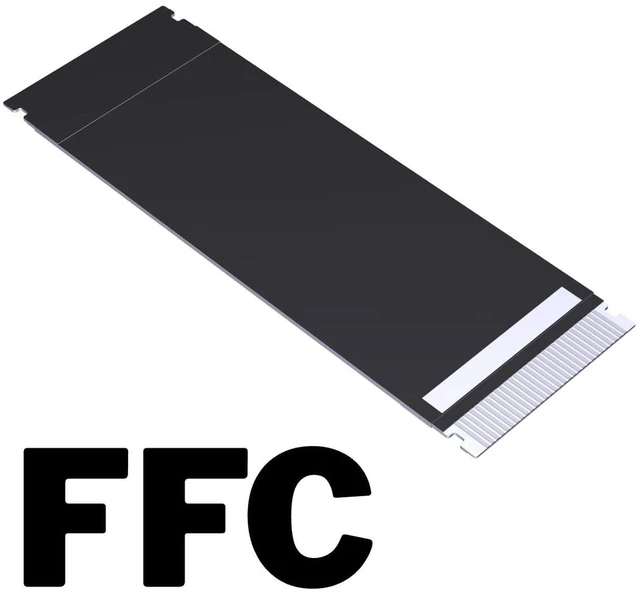 Alt view image 4 of 5 - AJMRTC ADT-FCC F31A-F32A 25CM Detachable FFC GPU Expansion Cable, PCIe 4.0 X16 Bifurcation Split Riser Cable, Gen4 High Speed Flat Cable for Multi-GPU, AI Computing, ITX Vertical Graphics Installation