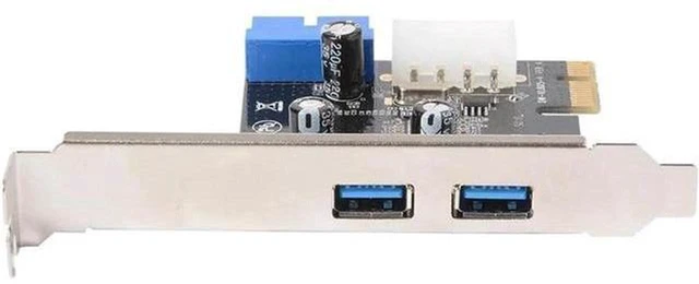 Alt view image 5 of 5 - AJMRTC Durable 2 Port PCIe USB 3.0 Expansion Card with SATA Power Connector, 5Gbps SuperSpeed PCI Express X1 USB3.0 Controller Adapter, UASP Supported for Desktop PC, External HDD, SSD Enclosure, Came
