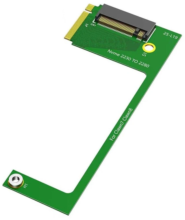 Main image of AJMRTC 90 Degree M-Key M.2 PCIe 4.0 2230 to 2280 NVMe SSD Expansion Adapter, Right Angle SSD Riser Card for MSI Claw7, Claw8 Gaming Handheld Storage Upgrade
