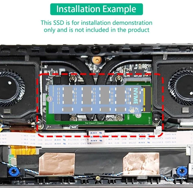 Alt view image 5 of 7 - AJMRTC 90 Degree M-Key M.2 PCIe 4.0 2230 to 2280 NVMe SSD Expansion Adapter, Right Angle SSD Riser Card for MSI Claw7, Claw8 Gaming Handheld Storage Upgrade