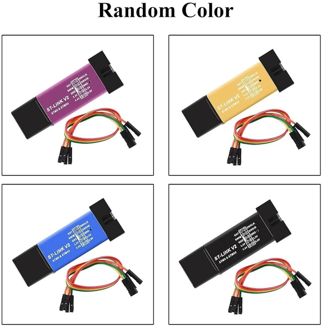 Alt view image 3 of 6 - AJMRTC ST-Link V2 Programmer Emulator Downloader, Compatible with STM8 STM32 MCU, Debugger Programming Tool with Connect Cable for STM32F103C8T6 Development Board