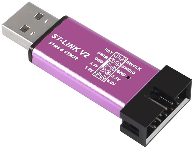 Alt view image 6 of 6 - AJMRTC ST-Link V2 Programmer Emulator Downloader, Compatible with STM8 STM32 MCU, Debugger Programming Tool with Connect Cable for STM32F103C8T6 Development Board