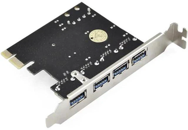 Alt view image 3 of 5 - AJMRTC 4 Ports USB 3.0 PCIe Expansion Card, PCI Express X1 USB3.0 Hub Adapter, 5Gbps SuperSpeed Controller Card for Desktop PC, External HDD, SSD Enclosure, USB Camera