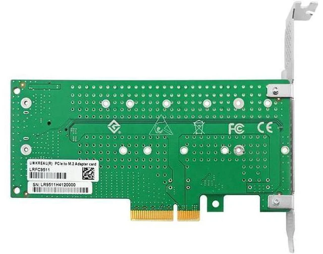 Alt view image 3 of 5 - AJMRTC M.2 NVMe NGFF to PCIe X4 Adapter Card, Dual M-Key + B-Key Interface, Support NVMe PCIe SSD and SATA NGFF M.2 SSD Simultaneously, Storage Expansion Riser for Desktop PC, Workstation, NAS