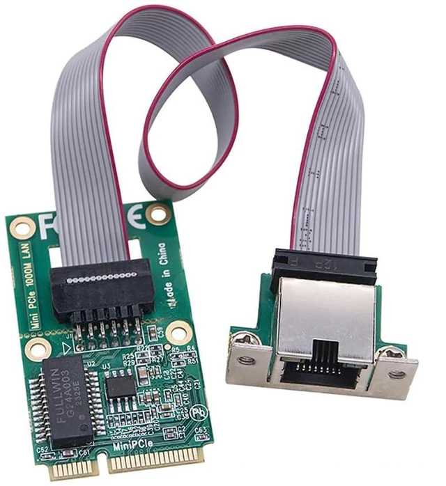 Alt view image 5 of 7 - AJMRTC M.2 A+E / Mini PCIe Gigabit Ethernet Network Card, Straight Pin Single 10/100/1000Mbps RJ45 LAN Adapter for Mini PC, Server, Industrial Host