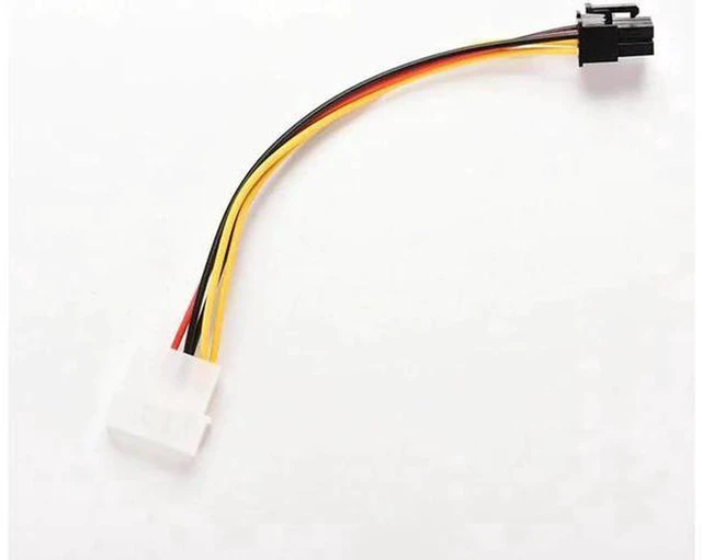 Alt view image 4 of 5 - AJMRTC 4 Pin Molex IDE to 6 Pin PCIe GPU Power Adapter Cable, 17cm Graphics Card Power Converter Cord for Desktop PC Video Card Upgrade, 1Pcs