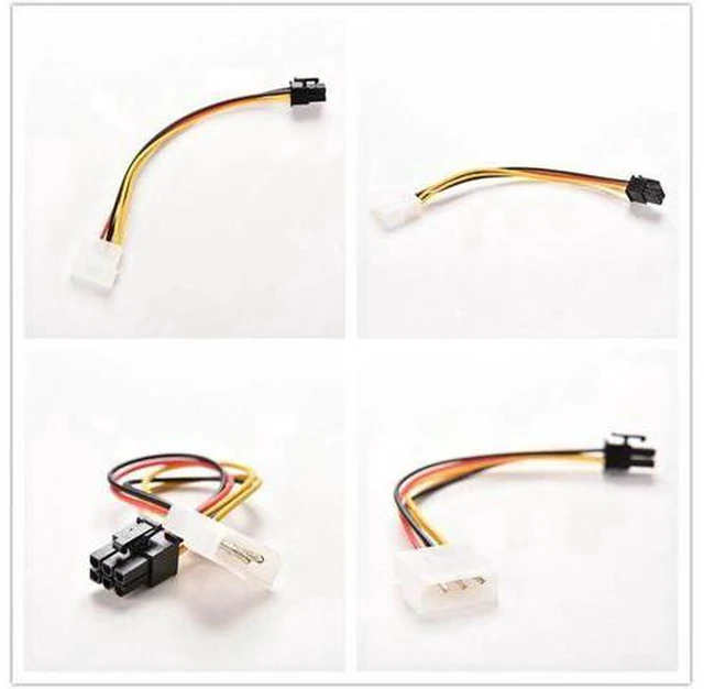 Alt view image 5 of 5 - AJMRTC 4 Pin Molex IDE to 6 Pin PCIe GPU Power Adapter Cable, 17cm Graphics Card Power Converter Cord for Desktop PC Video Card Upgrade, 1Pcs