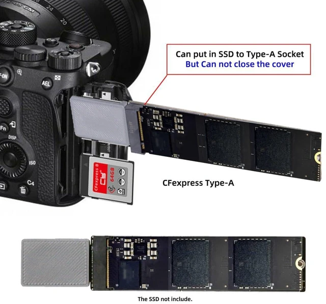Alt view image 4 of 7 - AJMRTC M.2 NVMe to CFexpress Type A Adapter, NGFF M-Key Converter, Support 2230 2242 2260 2280 NVMe SSD, CFA Memory Card Form Factor for Camera 8K RAW Recording