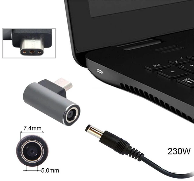Alt view image 5 of 7 - AJMRTC 7.4*5.0mm DC Female Jack to 3Pin Power Plug Adapter, 19.5V High Power Charging Converter, Support 160W 230W, Compatible with Razer Blade 15, Blade Pro 17 Gaming Laptop