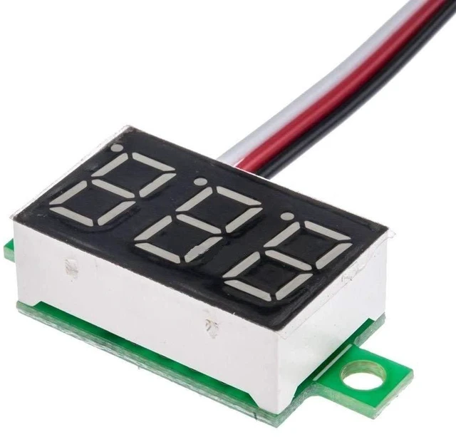 Alt view image 2 of 5 - AJMRTC 0.36 Inch 3-Wire DC Digital Voltmeter, 0-30V Red LED Voltage Display Panel Meter Tester, 5Pcs for DIY Battery Monitoring Power Supply