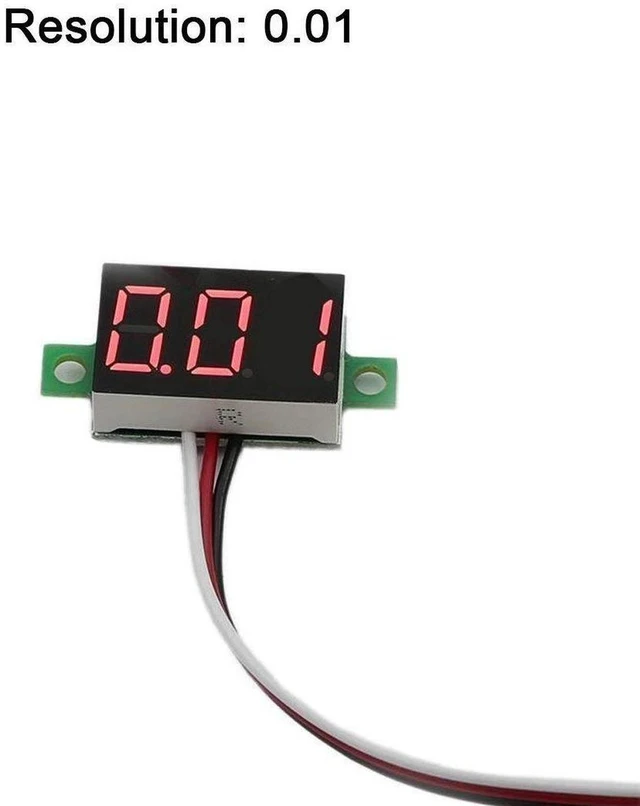 Alt view image 4 of 5 - AJMRTC 0.36 Inch 3-Wire DC Digital Voltmeter, 0-30V Red LED Voltage Display Panel Meter Tester, 5Pcs for DIY Battery Monitoring Power Supply