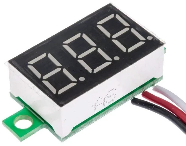 Alt view image 3 of 5 - AJMRTC 0.36 Inch 3-Wire DC Digital Voltmeter, 0-30V Red LED Voltage Display Panel Meter Tester, 5Pcs for DIY Battery Monitoring Power Supply