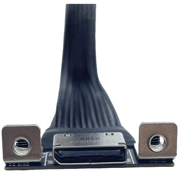 Alt view image 4 of 6 - AJMRTC M.2 NVMe M-Key to OCuLink 4i SFF-8611 Extension Cable, PCIe 4.0 X4, Backward PCIe Gen3, Compatible with T10 SAS-4 SFF-8612, 10cm High Speed Transfer Cable